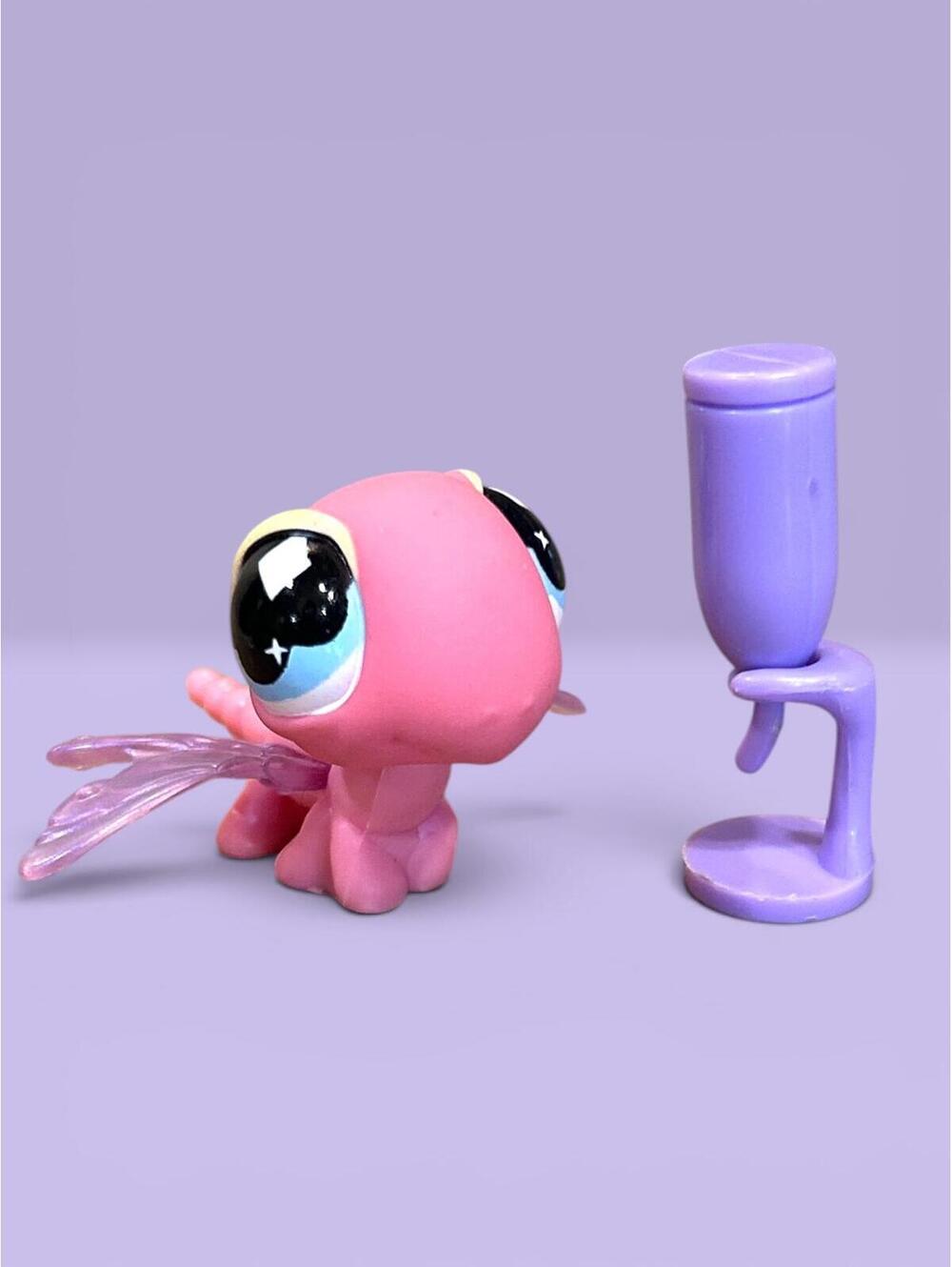 Littlest Pet Shop LPS Pink Dragonfly #503 with Accessory